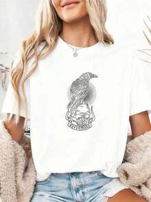 Camiseta blanca con estampado de letras "Wax s" para esteticista de depilacin brasilea, tallequea - Blanco - Ver 2