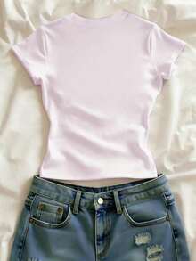 Blusa de talla grande, estampado de flores, atuendo casual para mujer, top casual, camiseta gráfica, ropa de verano, blusa de playa de verano para mujer, atuendo de playa, camiseta de playa, camiseta de mujer, regalo para la hermana, top Y2K - Rosa Pálido - Ver 2