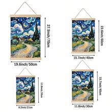 Tranh phong cảnh đêm đầy sao theo phong cách Van Gogh, tranh in trên vải bố, tranh tường nghệ thuật nông thôn, tranh trang trí nhà cửa cho phòng khách, phòng ngủ, văn phòng, không khung/có khung/móc treo bằng gỗ. - mẫu - Xem 9