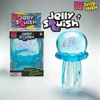 Đồ chơi thạch Jelly Squeeze hình sứa lấp lánh mềm mại - Đồ chơi giảm căng thẳng kích thích giác quan, phù hợp cho cả trẻ em và người lớn, quà tặng lý tưởng cho lễ Phục sinh và sinh nhật.