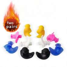 (200 pièces) 100 paires (2 pièces) 1 paire de bouchons d'oreilles de natation en silicone, conception imperméable réutilisable, gauche et droite, ajustement confortable au conduit auditif, empêche l'eau de pénétrer dans les oreilles, convient aux débutants apprenant la natation, freestyle pour hommes, brasse pour adultes, papillon pour femmes, natation d'hiver pour personnes âgées, applicable aux piscines et aux océans, utilisation à la plage, matériau en silicone léger et portable, compact et durable, taille appropriée et réduction du bruit. Fête des mères/Vacances/Amant/Ami/Usage personnel, été, jeux de plein air, essentiel de vacances - Multicolore - Voir 24