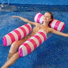 Inflatable Floating Hammock With Drainage Holes, Dual-Use With Backrest, Foldable Inflatable Pool Chair Suitable For Spa, Pool, Beach Party, Multifunctional Pool Party, Summer Outdoor Water Fun Float Chair, Portable Floating Chair Bed, Ideal For Summer Birthday Gift, Party Gift, Student Gift, Spa - Multicolor - View 3