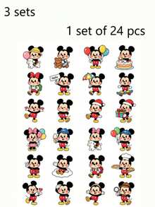 24 miếng dán chuột Mickey dễ thương, decal vinyl chibi Disney, chống thấm nước dùng cho bình nước, laptop, sổ lưu niệm, sổ kế hoạch, quà tặng tiệc tùng cho trẻ em và người hâm mộ Disney. Thêm nét quyến rũ kỳ diệu của Disney vào cuộc sống hàng ngày của bạn với 24 miếng dán chuột Mickey đáng yêu này! Với hình ảnh chibi độc đáo. - nhãn dán - Xem 11