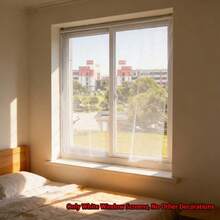 1pc/2pcs/3pcs/4pcs 62.99*51.18 Inch Home Anti-Mosquito Mesh Window Screen, Self-Adhesive No Drilling Installation, Fits Various Window Shapes, Removable And Washable, Breathable And Transparent, Anti-Mosquito And Insect, Easy Mesh Window, Enjoy Pest-Free Living! - White - View 15