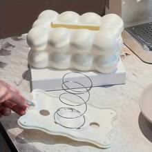 1pc Aesthetic Water Ripple Clear Acrylic Tissue Box Luxury Room Decor Home Crystal Light Effect Refresh Season Wedding Gift Summer Vibe Decor High-End Styling Modern Storage Solution - Transparent Tissue Box - View 13