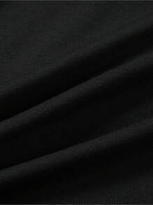 [Women's Italian Lemon Print T-Shirt] Casual And  T-Shirt With A Lemon Print, Adorned With The Text 'La Dolce Vita', Soft | Crew Neck | Short Sleeves | 100% Soft | All-Season Top | Fashionable | Quick-Drying | Shirt | Gift - Black - View 6