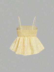 Top corto de campesina con bordado estilo vintage para mujer, verano, casual, boho, concierto country, rave, festival, western, brunch, playa, lindo, estilo hada, salir, tops bohemios, tops de fiesta, top negro, top de rave, top de camisola negr - Amarillo - Ver 2