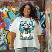 Dunkare Sneaker Match Graphic T-Shirt For Men And Women - Retro Gamma Blue 11s Streetwear | Unisex, Regular Fit, Vintage Style Y2K - 白色 - 所有人都已全額付款 - 查看 7
