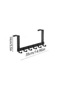 1pc No-Drill Door Back Hanging Rack, Wall-Mounted Coat Rack, Bathroom Towel Rack, Door Back Clothes Rack, Entryway Key Rack. Suitable For Kitchen, Bathroom Door Hanging Storage, Room Decoration, Home Decor, Kitchen Accessories - Multicolor - View 19