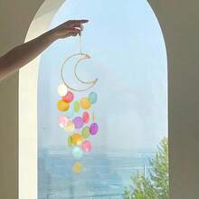Moon Shell Wind Chime Dreamcatcher Dreamy Wind Chime Room Balcony Wall Decor Hanging Ornament - Moon - View 2