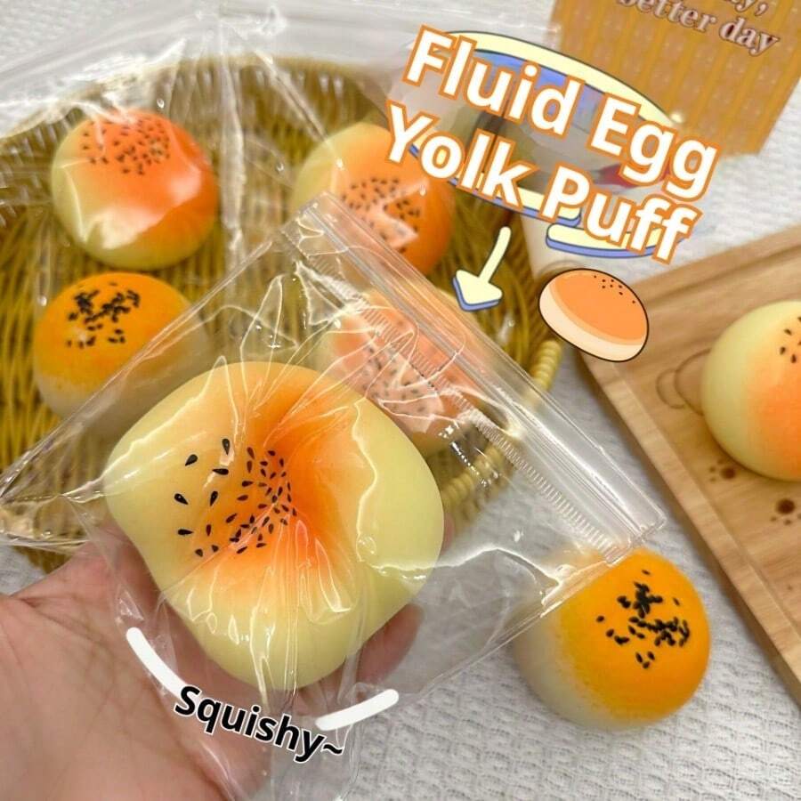 1个软绵绵的蛋挞面包，逼真面包挤压玩具，食物挤压玩具，减压玩具，玩具，毛绒玩具，软绵绵玩具，玩具，史迪奇玩具，旅行玩具，课堂玩具，迷你洗澡玩具，圣诞文具减压球，生日礼物，夏季玩具礼物，新年礼物，复活节礼物，万圣节礼物，圣诞节礼物，情人节礼物，完美礼物，礼物，玩具，游戏，畅销