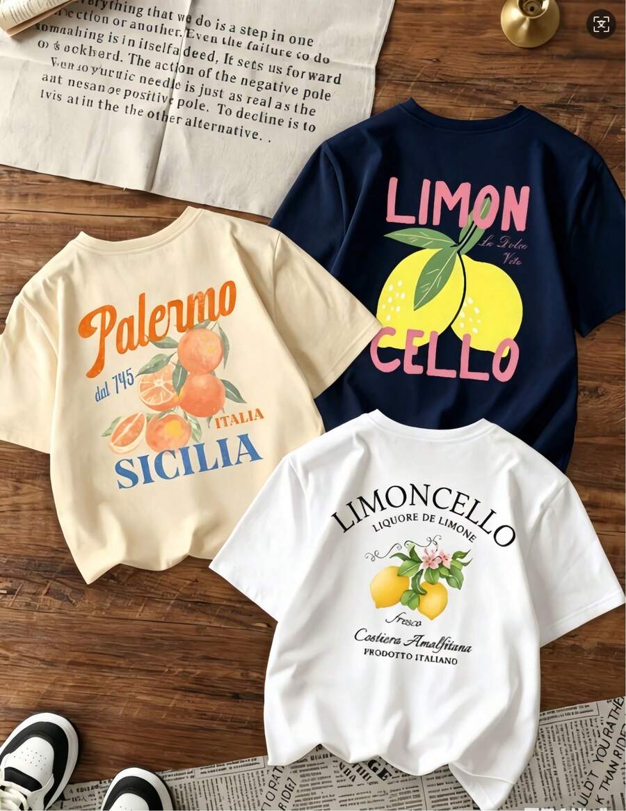Se vende por separado, no es un conjunto de tres piezas. Camiseta estampada de estilo americano vintage para mujer, suave y cómoda, con varios estilos disponibles. Tres diseños para elegir. Hecho de 100% algodón puro, es ideal para hacer ejercicio, uso diario, vacaciones, escuela, oficina y fiestas. - Beis - Ver 1