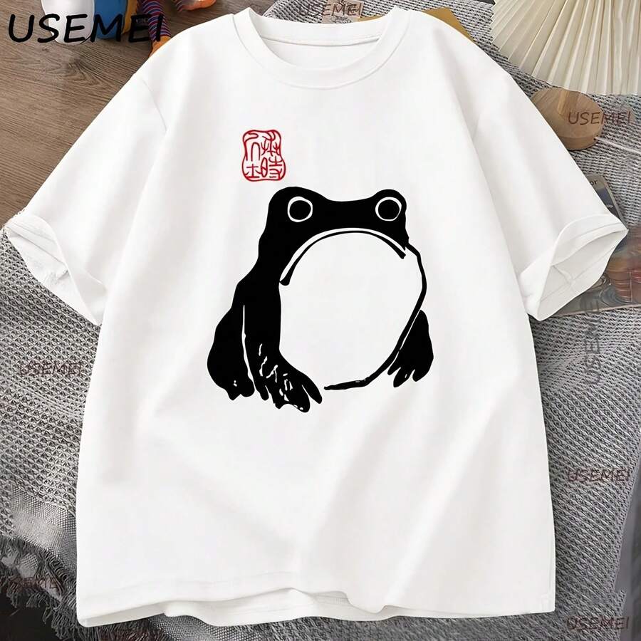 Camiseta japonesa de rana Matsumoto Hoji Toad, camiseta de amante de la rana, ropa Y2k de manga corta para hombre, ropa informal de alta calidad - forma - Ver 1