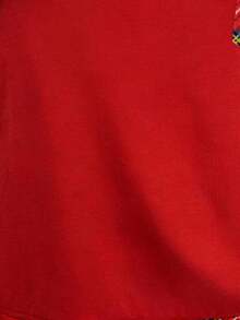 Camiseta casual de talla grande con bolsillo y rayas de contraste, prenda de vestir occidental estilo boho bohemio, top de festival de los 90, verano y primavera - Rojo 2 - Ver 6