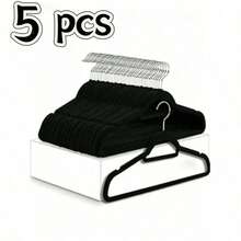 10/20 pièces Cintres de luxe en velours noir antidérapants, ultra-fins et gain de place - Crochets noirs pivotants ultra-résistants, convient pour organiser les vêtements, costumes, manteaux, cravates, chemises, jupes et pantalons - Noir - Voir 8