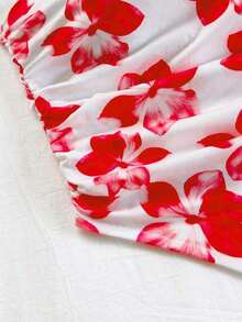 Estilo business casual, occidental y adorable. - Rojo y blanco - Ver 4