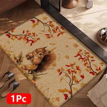 1 pieza Alfombra de lino con estampado de ardilla para cocina, felpudo, alfombra de baño, alfombra de pasillo, alfombra rectangular impresa en 3D para sala de estar, dormitorio, pasillo, baño, lavandería - Alfombra de poliéster para decoración del hogar interior y exterior - Multicolor - Ver 16
