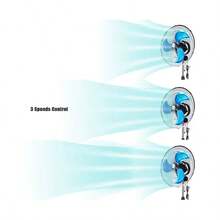 Ventilador de Pie Compacto 12", Ventilador Pequeño con Altura Ajustable y 3 Velocidades para Espacios Reducidos - de pie - Ver 5