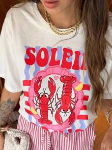 Camiseta de mujer, estilo gráfico casual de calle, camiseta de manga corta, top de verano lindo, camisetas de verano para mujeres, camisetas para vacaciones de verano, blusas de verano para mujer, atuendos casuales de mujer, blusas hippie de ver - Blanco 4 - Ver 4