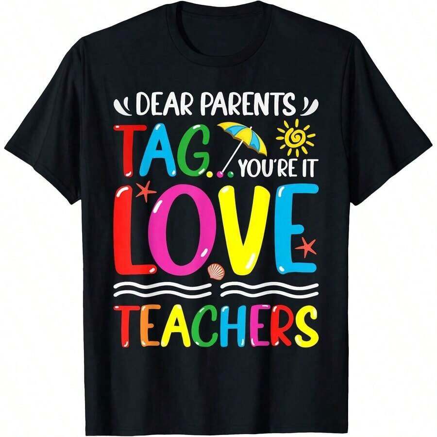 1 Piece Inspirational T-Shirt With Daddy Shark Puzzle Piece Design For Autism Awareness, For Women, Men, Gift T-Shirt, Matching Family T-Shirts, Casual Style, Unisex, Party T-Shirt, Sizes S-5XL, 100% Cotton, Black, 180g, 100% Cotton, All Designs Are Printed. Unisex. - 黑色 14 - 查看 1