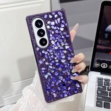 keshengtai 1 ốp lưng điện thoại đính đá lấp lấp lánh, phù hợp với Galaxy Z Fold 7 6 5 4 3 5G - Màu tím - Xem 2