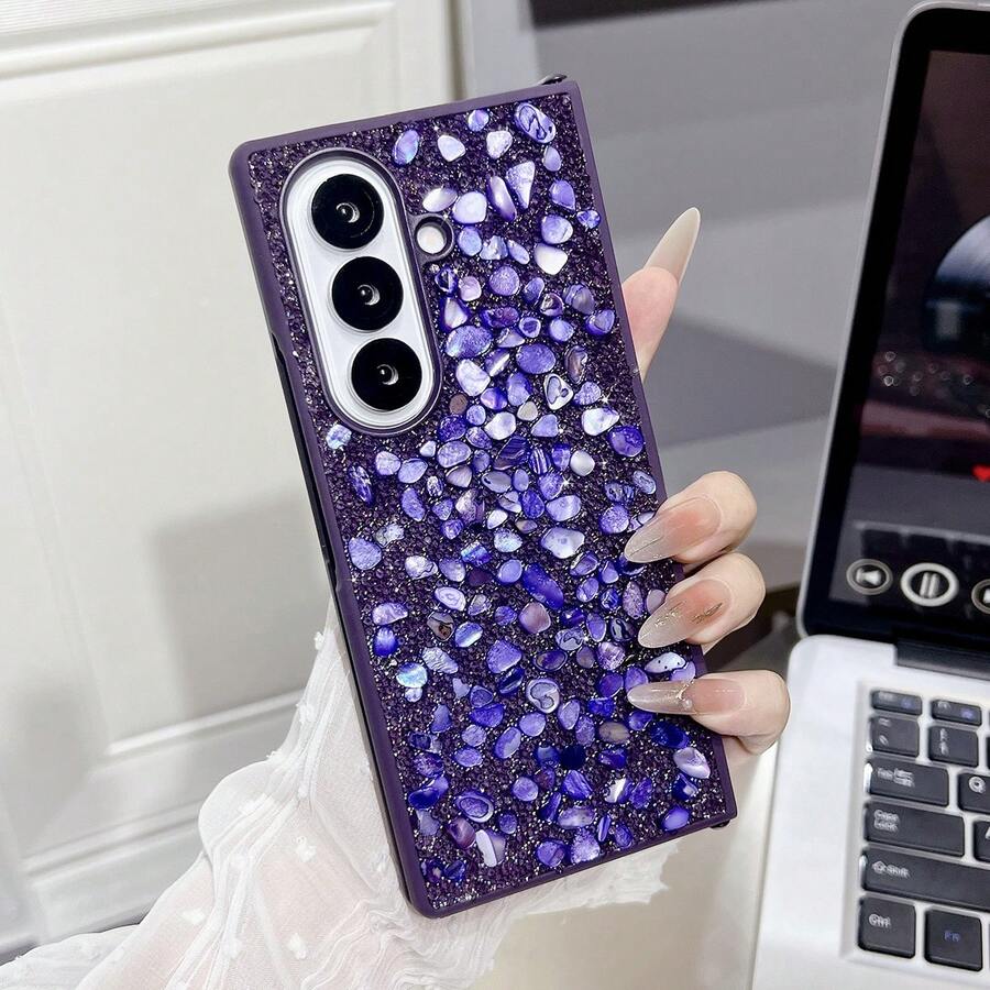 keshengtai 1 ốp lưng điện thoại đính đá lấp lấp lánh, phù hợp với Galaxy Z Fold 7 6 5 4 3 5G