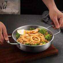 Stainless Steel Kitchen Utensil Set With Draining Pot, Seafood Risotto Dish, And Picnic Appetizer Plate - View 8
