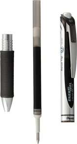 Pentel EnerGel RTX Retractable Liquid Gel Pen, (0.7mm), Medium Line, Metal Tip, Black Ink, Pack Of 2 (BL77BP2A) - ColorA - View 5