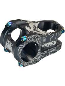 Handlebar Mounting Stem, Aluminum Alloy Riser, Ultralight Mountain Bike Short Handlebar Riser, Bicycle Handlebar Accessories. - 黑色 - 查看 2