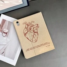 1 件装解剖学心脏图案保护套，带笔槽，兼容 iPad 10.9/10.2/ Air 第五代/Pro 11/第十代/9.7/Air 2/（第七代）/（第八代）/ Air 4/5/ Pro 11/ 第十代 10.9 英寸 2022 款智能保护套/ Air 13 (M3 2025)/ Air 11 (M3 2025)/ Air 11 (M3 2025)/ 11 (A16 2025)，兼容 Oppo Pad、华为 MatePad、vivo Pad、荣耀 Pad 和联想小新 Pad。 - 彩色 - 查看 6