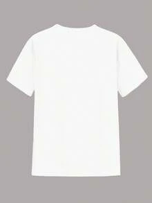 Camisetas gráficas vintage para niños y niñas - Divertidas camisetas casuales de manga corta con cuello redondo, tejido suave y elástico, perfectas para el verano, camisetas de manga corta con cuello redondo para niños, material de fibra transpirable de verano, ropa de verano - Negro - Ver 2