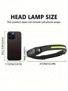 COB 與 LED 頭燈，先進感應式充電頭燈，5 種超亮模式，防水 USB 頭燈，適合露營、徒步、釣魚、工作 - 多色 - 查看 5