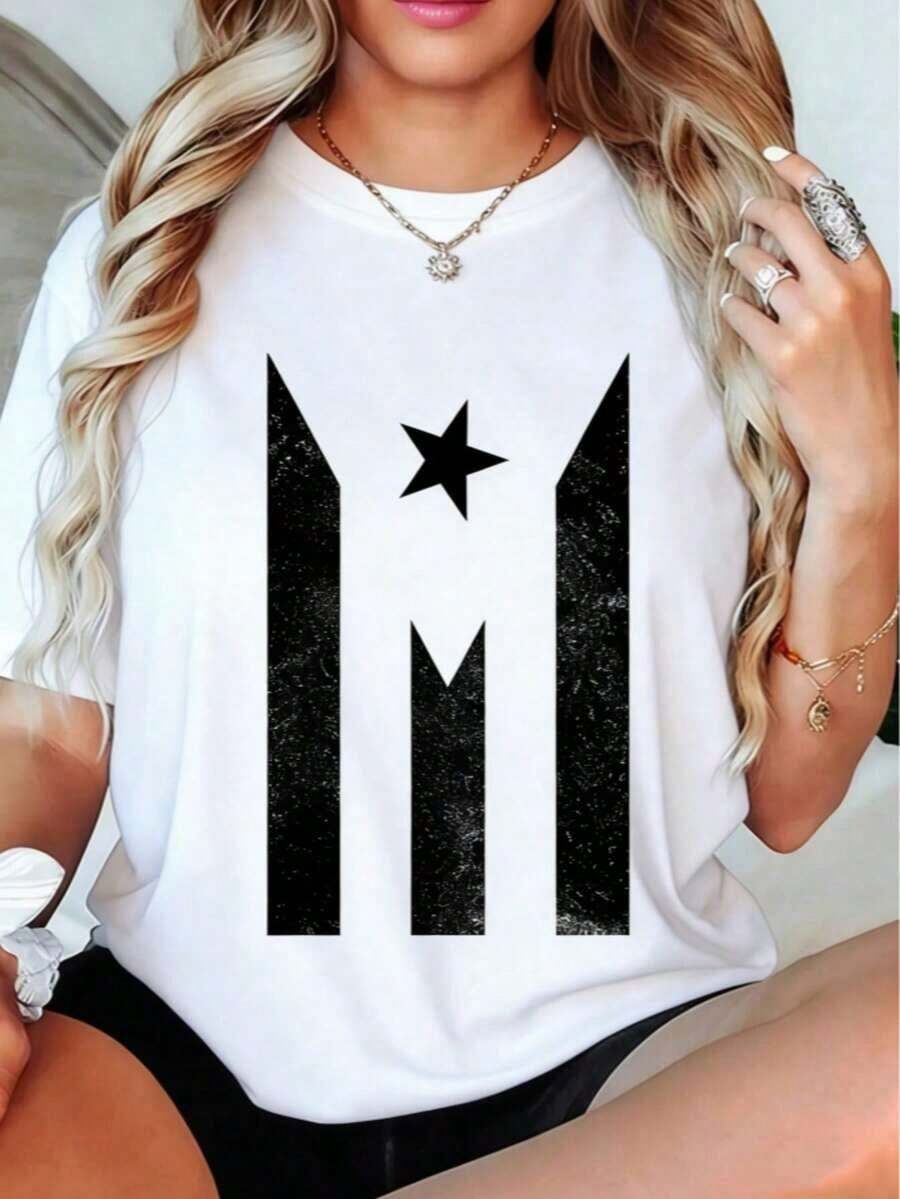 100% Cotton Puerto Rican Clothing And Gifts, Black Puerto Rico T-Shirt, Comfortable Cotton - 白色 - 查看 1