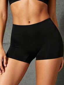 Runway Rest Women's Tummy Control Padded Butt Lifter Shaping Shorts Removable Padded Boxer Briefs - Black - View 5