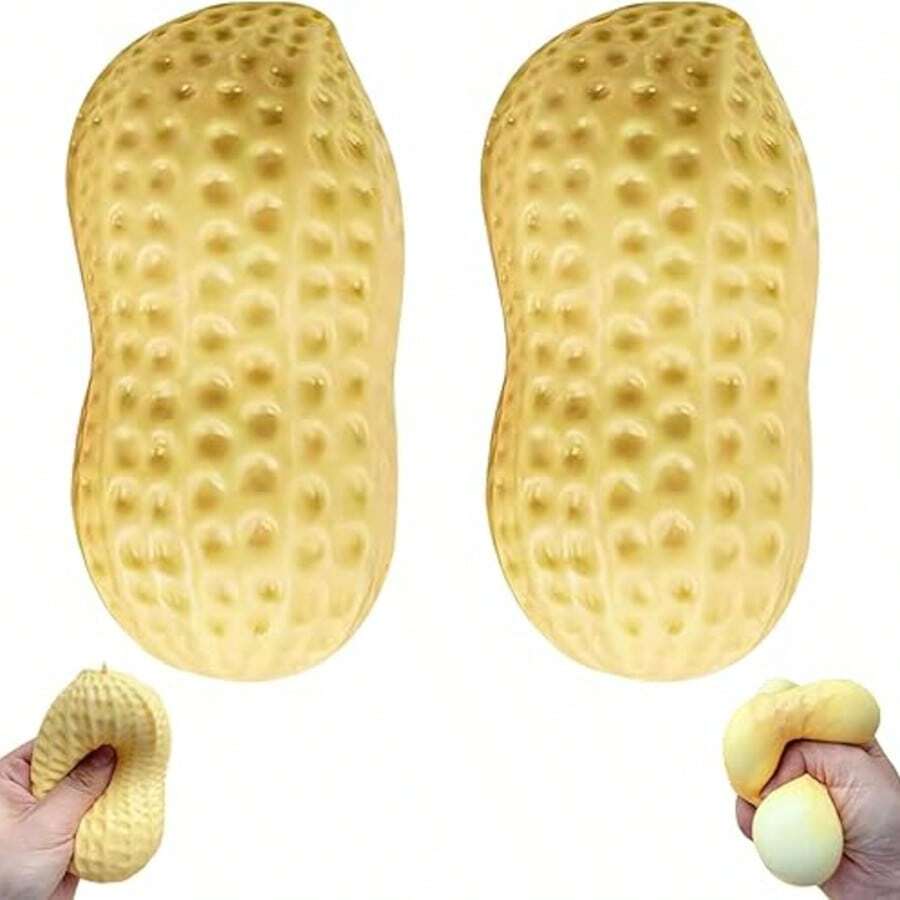 Realistic Peanut Squeeze Toy, Identical In Appearance To Real Peanuts, Suitable For Office Workers To Relieve Stress, Cute Desktop Accessory