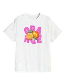 A Short-Sleeved T-Shirt With A Retro American Style, Loose Fit, Print (The Pants Are Just Style Suggestions), Thick Multicolored T-Shirt, 100% Cotton Material, Modern Print, Suitable For Both Men And Women, New Spring/Summer/Autumn Style, Breathable And Comfortable, Simple And Versatile, The Stylish Unisex Tropical Print T-Shirt Is Very Suitable For Holidays, Halloween And Mexican Independence Day Parties. - 白色 - 查看 2