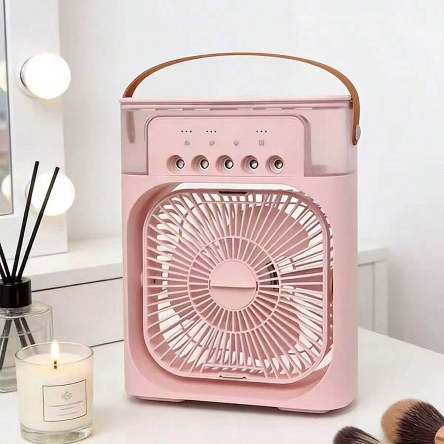 Nuevo ventilador portátil 3 en 1, aire acondicionado, Mini enfriador de aire para el hogar, luz LED nocturna, humidificador, ventilador de ajuste de aire, ventilador para oficina y hogar