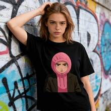 Tops para mujer Casual de Algodón de Manga Corta para Mujer K-De Mon Hun Ting con Estampado de Dibujos Animados, Cuello Redondo, Corte Regular, para Uso Diario, Linda de Moda Urbana de Verano, Ropa de Verano para Mujer, Ropa de Vacaciones para Mujer, Tops para Mujer, Tops y Conjuntos de Verano, Ropa de Verano, Regalos de Cumpleaños, Regalos para la Copa Mundial 2026 - Negro - Ver 7