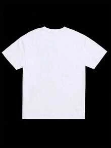 Camiseta Holgada Sencilla Mujer Estilo Moderno 1pc 100% Algodón Mujer Disco Bola de Espejos Reflectante Estampado Gráfico 2D Cuello Redondo Manga Corta Camiseta Para Todas las Temporadas Cómoda Suave Sencilla Para Uso Diario Top de Manga Corta - Blanco - Ver 3