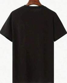 Women's Short-Sleeve Blouses, Yoongi Marry Me T-Shirt, Y2K Style Activewear, Round Neck, 100% Cotton, Soft Fabric, Short Sleeves. - 黑色 - 查看 4