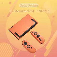 橙色系列 - 适用于Switch 2游戏机防摔磨砂保护壳 NS掌机分体式保护壳套装，包含一套保护壳+2个摇杆帽 - 查看 6
