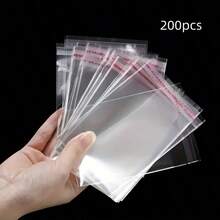 200 túi quà tặng OPP trong suốt, túi tự dính, túi đựng áo thun, quần áo, túi đựng thiệp và ảnh, túi chống bụi, túi trong suốt tái sử dụng. - Xem 6