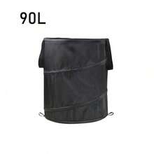 1pc Foldable Camping Garbage Bin With Large Capacity Double Layered Trash Bag, Windproof Collapsible Bucket For Picnic & BBQ, Outdoor Garden Storage Container - 37L Black Trash Can - View 12