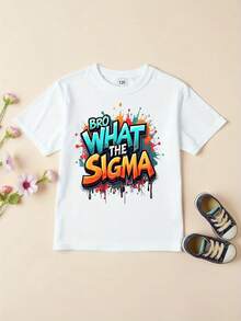Sigma Fun para niños y niñas, meme para adolescentes, camiseta francesa, camiseta unisex versátil de moda para niños para el Día de San Patricio y Pascua - Negro - Ver 6
