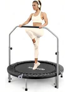 Trampolín Portátil y Plegable SereneLife - Rebotador de 36 para Uso Doméstico, Ejercicio Corporal y Fitness - Versión Actualizada - SLSPT365 MUVR - Azul de 36 pulgadas - Ver 8