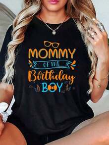 Women's Clothing 1 Piece Unisex Funny Blippis T-Shirt For Children's Birthdays, Family, For Mom, Lover, 100% Cotton, All Patterns Are Printed. Unisex. Women's Shirts - 黑色 - 查看 6