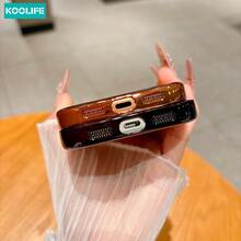 Koolife 1件裝黑色電鍍亮片透明PC手機殼，透明亮面防摔保護殼附鏡頭保護蓋，適用 18 Pro/18 Pro Max/17/17 Pro/17 Pro Max - 黑色 - 查看 5