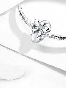 1 chiếc mặt dây chuyền hạt bạc sterling 925 lấp lánh hình bó hoa tốt nghiệp, phù hợp làm vòng tay DIY cho nữ - Hạt 1 - Xem 7