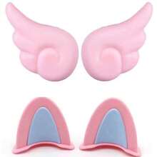 yucen Electric Motorcycle Angel Wings & Cat Ear Cute Decorative Sticker, Helmet Accessories, Suitable For YADEA - Angel Wings - View 19