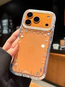 Funda de teléfono elegante con cristales de diamantes de imitación coloridos estilo dopamina Star, compatible con iPhone 16 Pro Max, 15 modelo nuevo, 16, 13, 14, 15 Pro, funda transparente con protección anti-caídas para mujeres - transparente - Ver 3